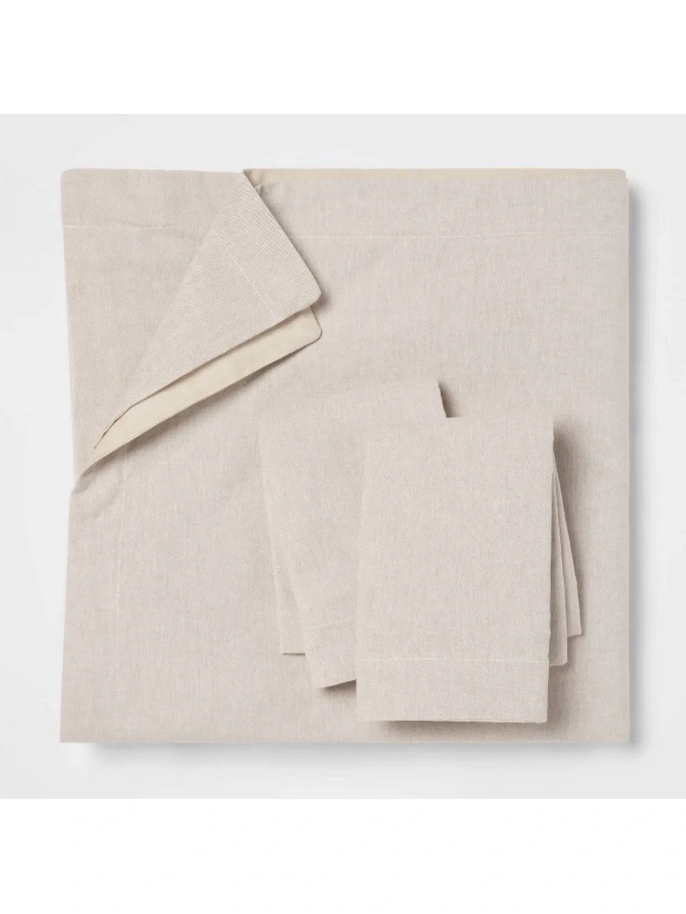 Full/Queen Cotton Linen Chambray Duvet Cover & Sham Set {Khaki}- Threshold